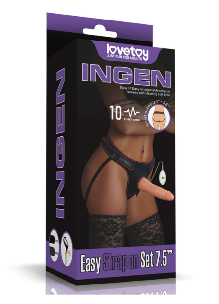 Censan Vibrating Easy Strapon Set 7.5 İnç Belden Bağlamalı