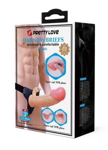 Censan Mavis 5cm Dolgulu Realistik İçi Boş Protez Strapon Belden Bağlamalı