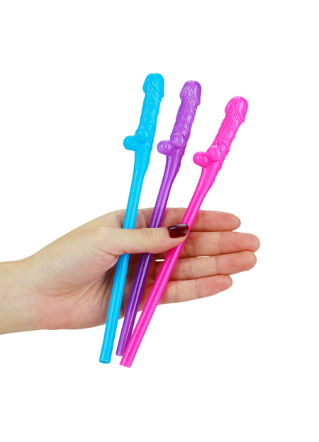 Censan Jokes & Parties Original Willy Straws – Pack of 9 Dildo Pipet