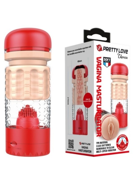 Censan Theresa Kırmızı Vajina & Dil Mastürbatör