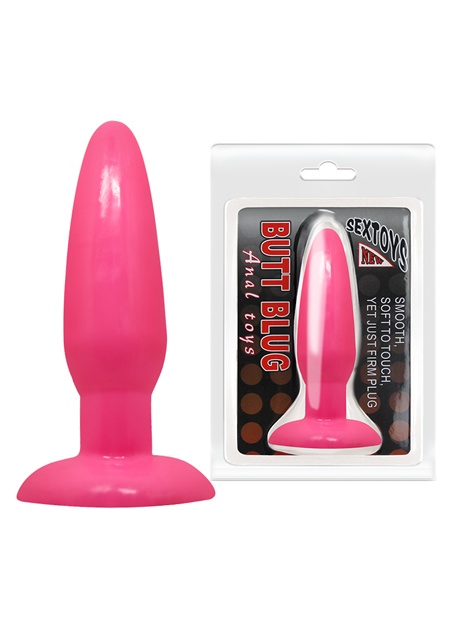 Smooth 14 Cm Vantuzlu Anal Plug Anal Tıkaç Tıpa Pembe Anal Dildo