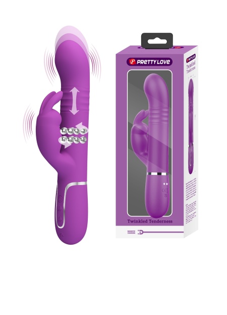 Multifonsiyonlu Oynarbaşlı 7 titreşimli Rabbit Vibratör Mor