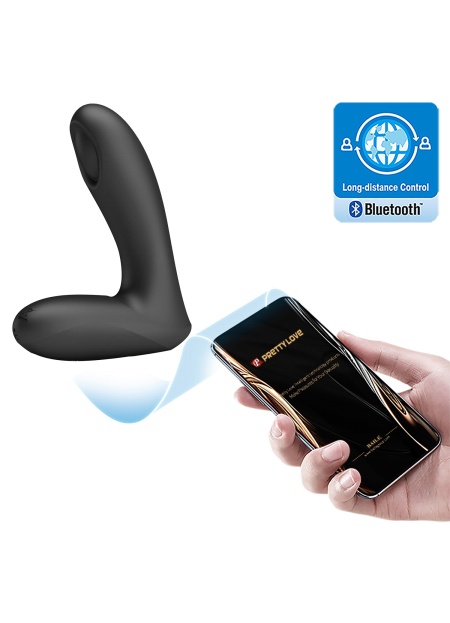 Telefon Uyumlu Silikon Anal ve Vajinal Masaj Aleti Mobil APP Uzaktan Kumandalı