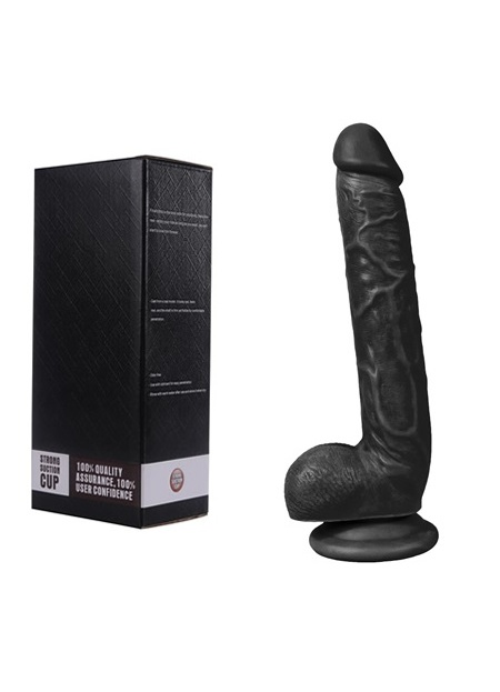 King Size 28 CM Vantuzlu Gerçekçi Realistik Zenci Penis Dildo