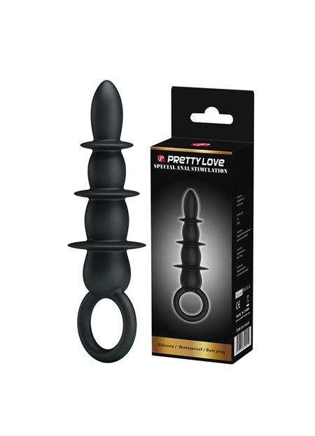 Pretty 13 CM Boğumlu Süper Kalite Anal Plug Anal Açıcı Zenci Dildo