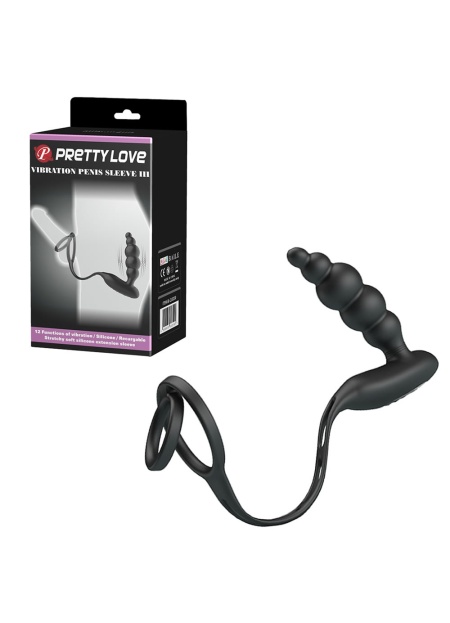 Pretty Love 12 Titreşimli Stimülatör Tasarım Harikası Penis Halkası Ve Anal Plug