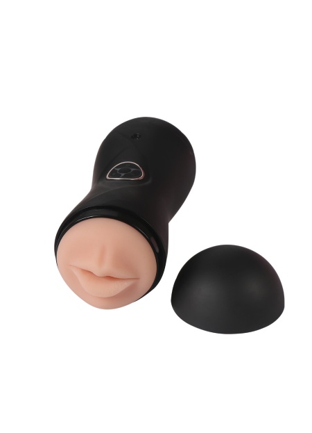 Titreşimli Usb Sarjlı Çift Taraflı Suni Realistik Vajinal ve Oral Mastürbatör