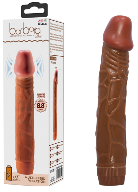 Zenci Güçlü Titreşimli 23 Cm Vibratör Realistik Dildo