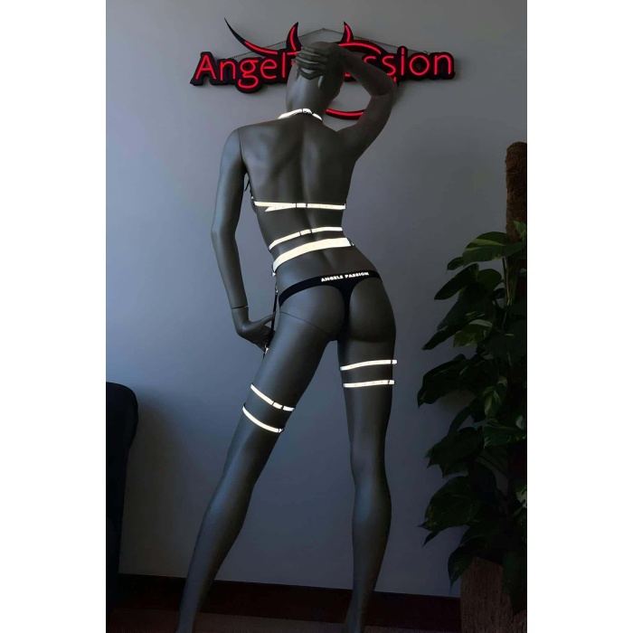 Seksi İç Giyim Fantezi Reflektörlü Jartiyer Takım - APFT325