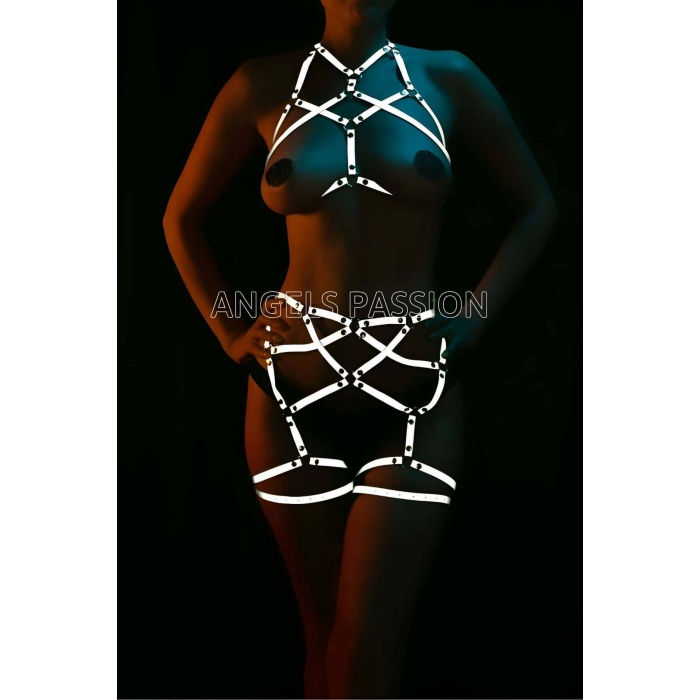 Bayan İç Giyim Karanlıkta Parlayan Harness - APFT415