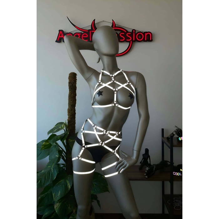 Bayan İç Giyim Karanlıkta Parlayan Harness - APFT415