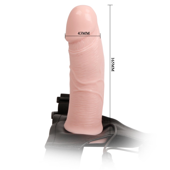 Men&amp;#39;s 17 CM İçi Boş Belden Bağlamalı Titreşimli Protez Penis
