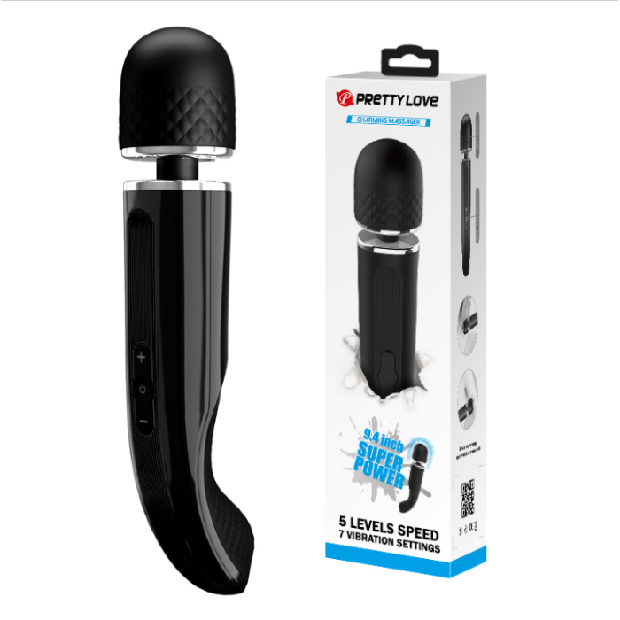 Charming 24 CM USB Şarjlı 5 Farklı Hız Ve 7 Titreşimli Erotik Masaj Vibratörü