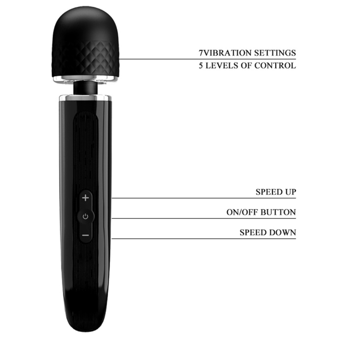 Charming 24 CM USB Şarjlı 5 Farklı Hız Ve 7 Titreşimli Erotik Masaj Vibratörü