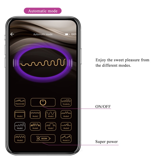 Telefon Uyumlu Silikon Anal ve Vajinal Masaj Aleti Mobil APP Uzaktan Kumandalı