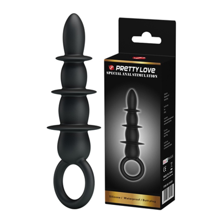 Pretty 13 CM Boğumlu Süper Kalite Anal Plug Anal Açıcı Zenci Dildo