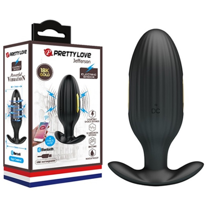 Unisex 12 Titreşimli E-Stim Plug Süper Lüks Anal Tıkaç