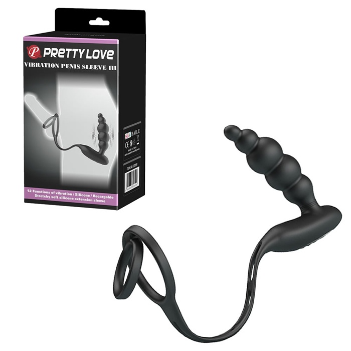 Pretty Love 12 Titreşimli Stimülatör Tasarım Harikası Penis Halkası Ve Anal Plug