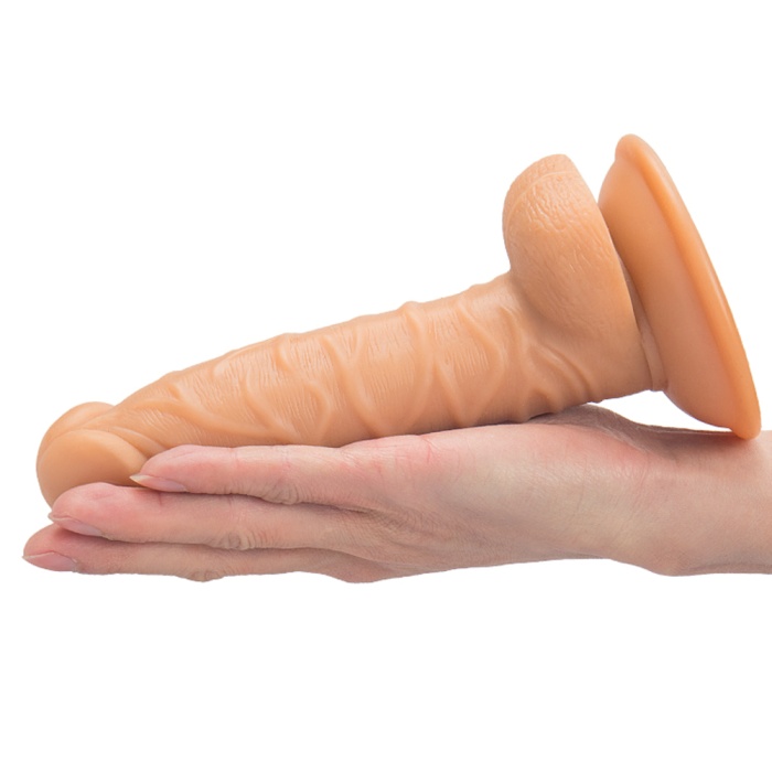 18 CM Vantuzlu Damarlı  Dildo Penis