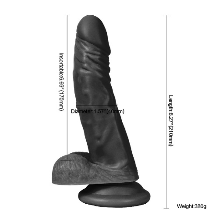 21CM Realistik Zenci Penis Gerçekçi  Dildo
