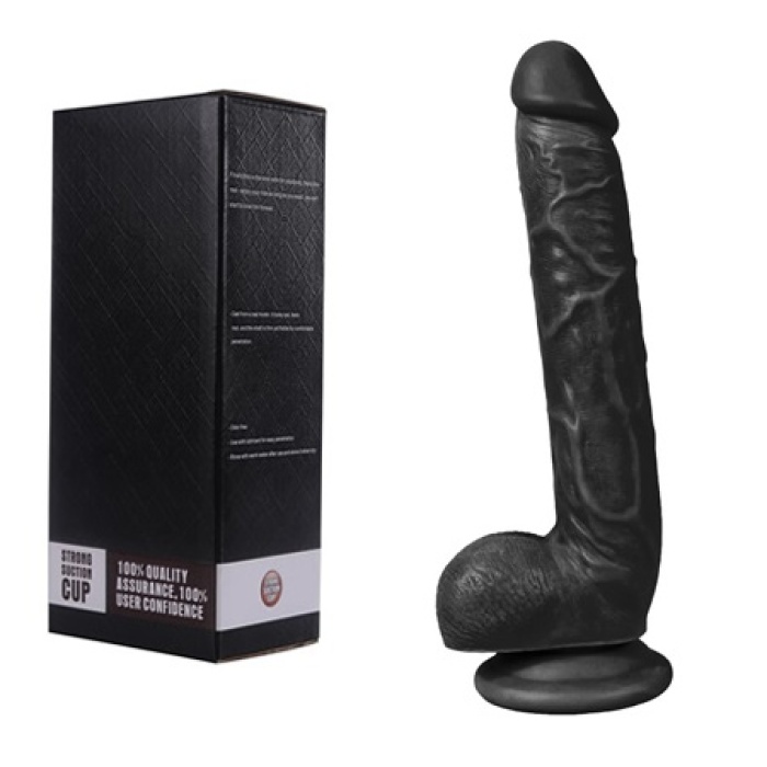 King Size 28 CM Vantuzlu Gerçekçi Realistik Zenci Penis Dildo