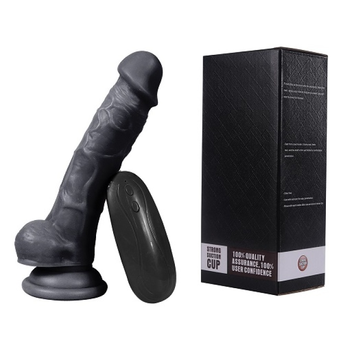XS 17 CM Vantuzlu Titreşimli Realistik Vibratör Zenci Penis Dildo