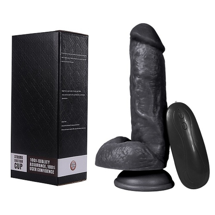 Adure 18cm 10 Titreşimli Realistik Zenci Vibratör Gerçekçi Penis