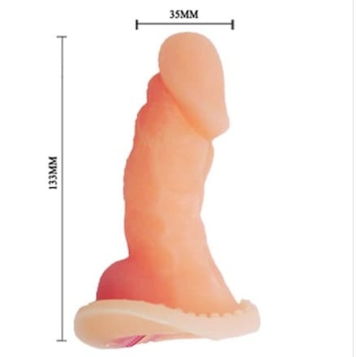 Xtra Sleve Ten Dokulu Realistik Penis Kılıfı Vantuzlu Dildo Penis