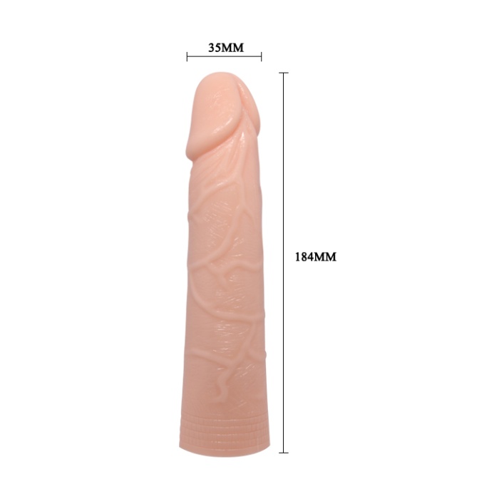 Big 6CM Dolgulu Realistik Penis Kılıfı Uzatmalı Prezervatif Dildo