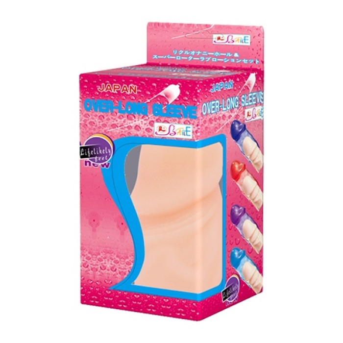 Over Long Sleeve 3CM Dolgulu Uzatmalı Prezervatif Penis Kılıfı