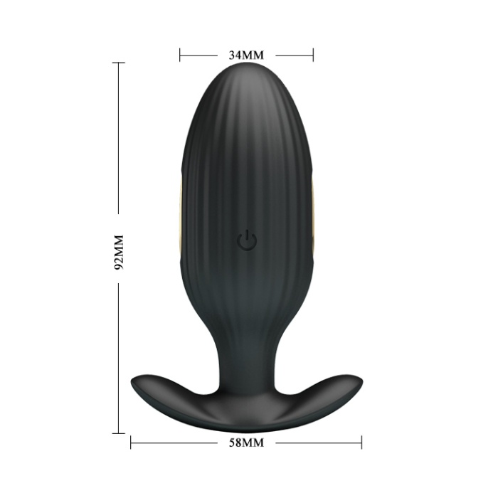 Unisex 12 Titreşimli E-Stim Plug Süper Lüks Anal Tıkaç