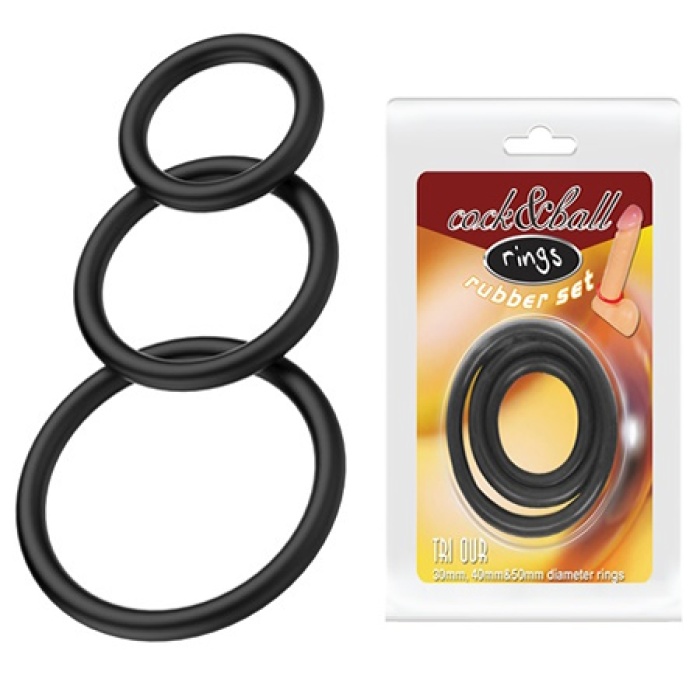 Ball Süper Penis Halkası Seti 3 Farklı Boyutta Halka Set