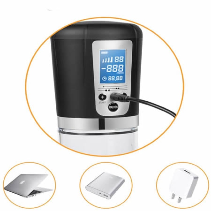 USB Şarjlı LED Ekranlı 4 Titreşimli Tam Otomatik Penis Pompası