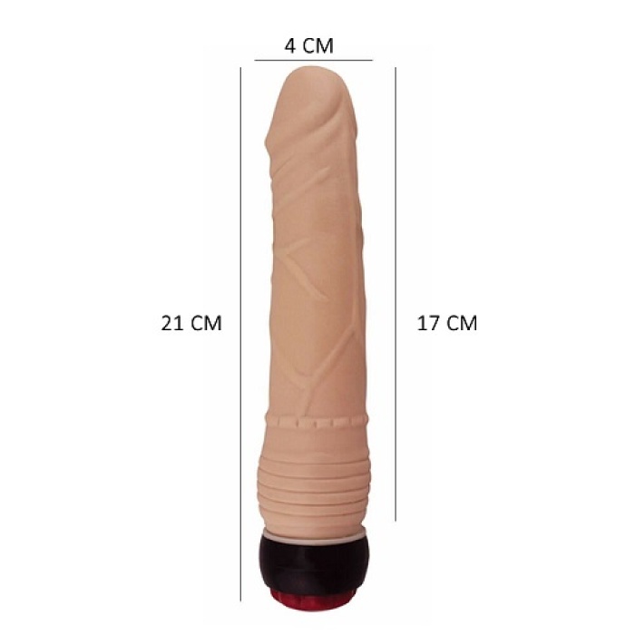 Massive Dong 21 CM Titreşimli Vibratör Kalın Realistik Dildo