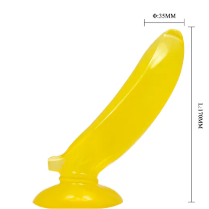 Passionate Fruit 17 CM Güçlü Vantuzlu Jel Penis Dildo - Muz