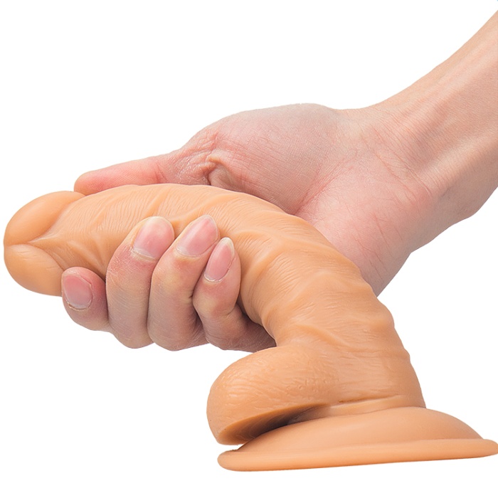 18 CM Vantuzlu Damarlı  Dildo Penis