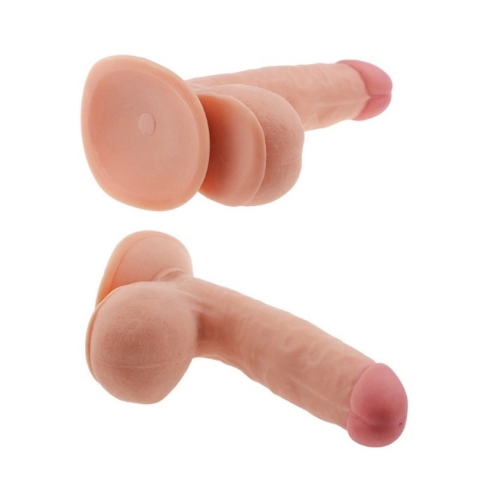 19 Cm Vantuzlu Gerçekçi Ten Dokusunda Süper Yapay Dildo Penis