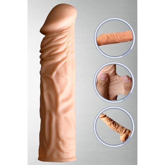 Penis Kılıfı 6 CM Uzatmalı Damarlı