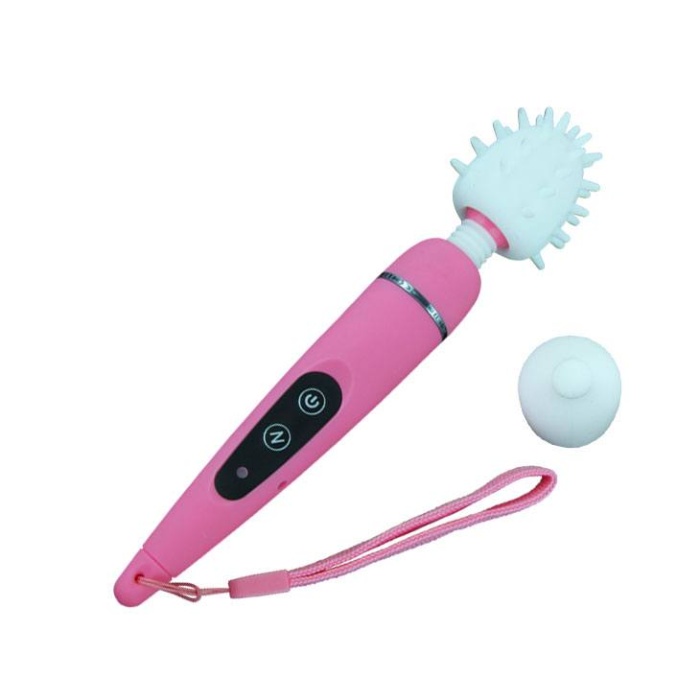 3 Başlıklı Titreşimli AV Massager Klitoral Vibratör Mastürbatör