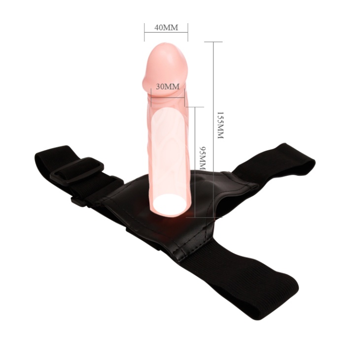 İçi Boş 16CM Belden Bağlamalı Penis Gerçekçi Realistik Protez