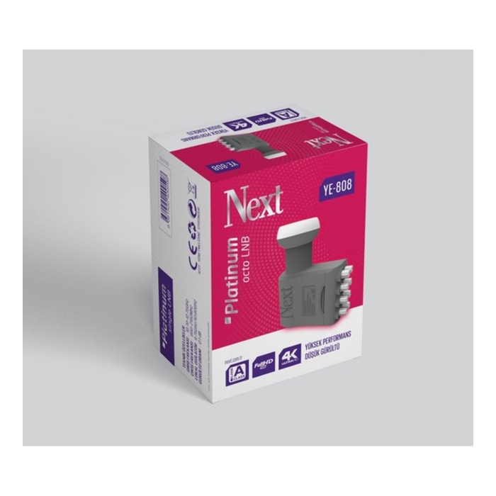 Next YE-808 Platinium 8 Li Lnb Octo 0.1 dB Full Hd 4K