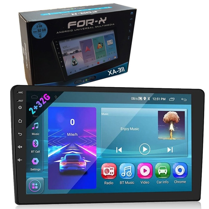 For-x XA-309 9 Oto Tablet Teyp Android 2-32 Multimedya