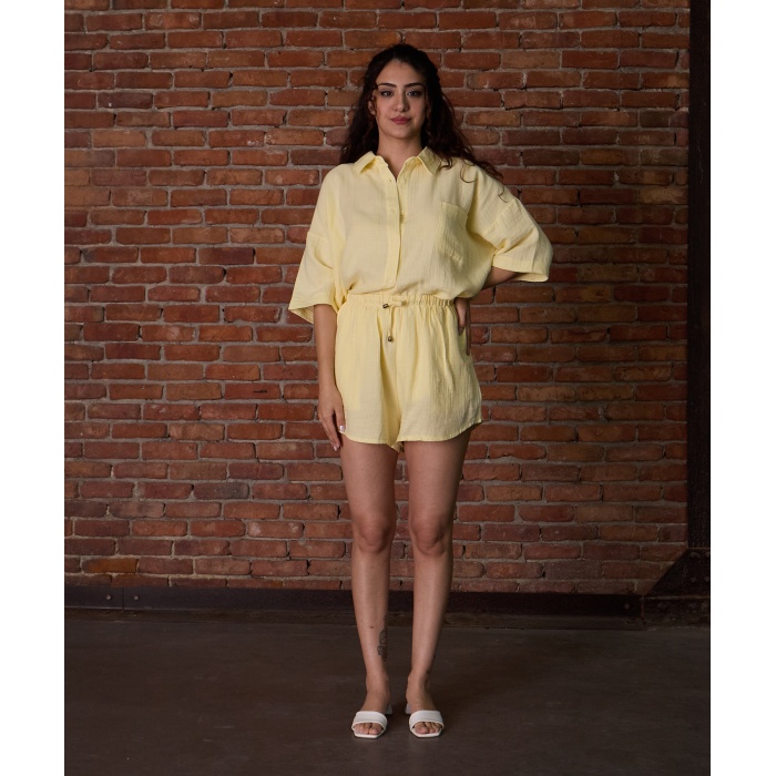 GÖMLEK-ŞORT TAKIM BUTTER YELLOW