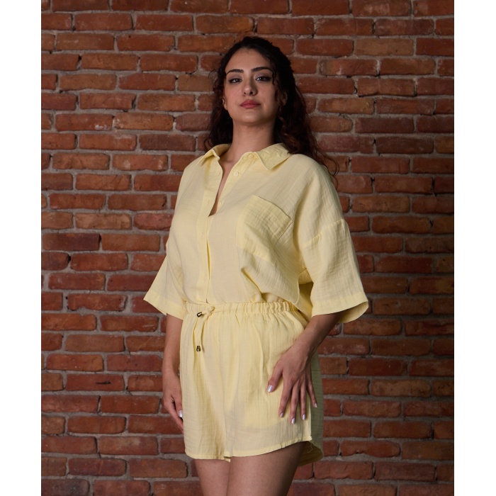 GÖMLEK-ŞORT TAKIM BUTTER YELLOW