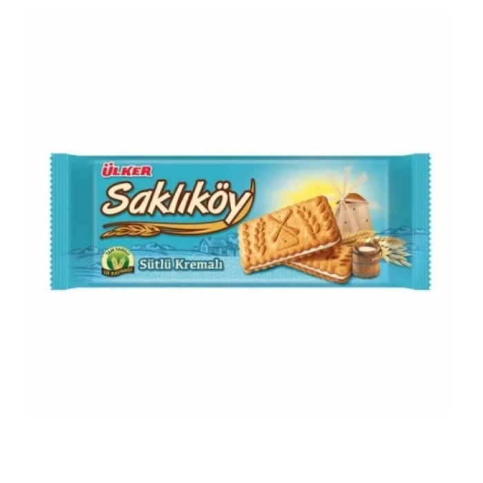 Ülker Saklıköy Sütlü Kremalı Bisküvi 100 Gr. (4lü)