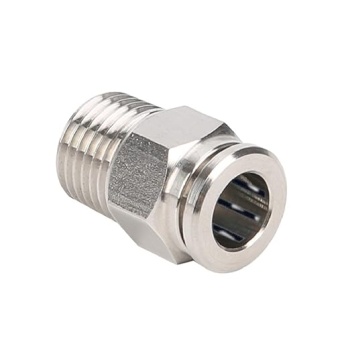 Metal Pnömatik Rekor Bağlantı Düz Fitting Otomatik