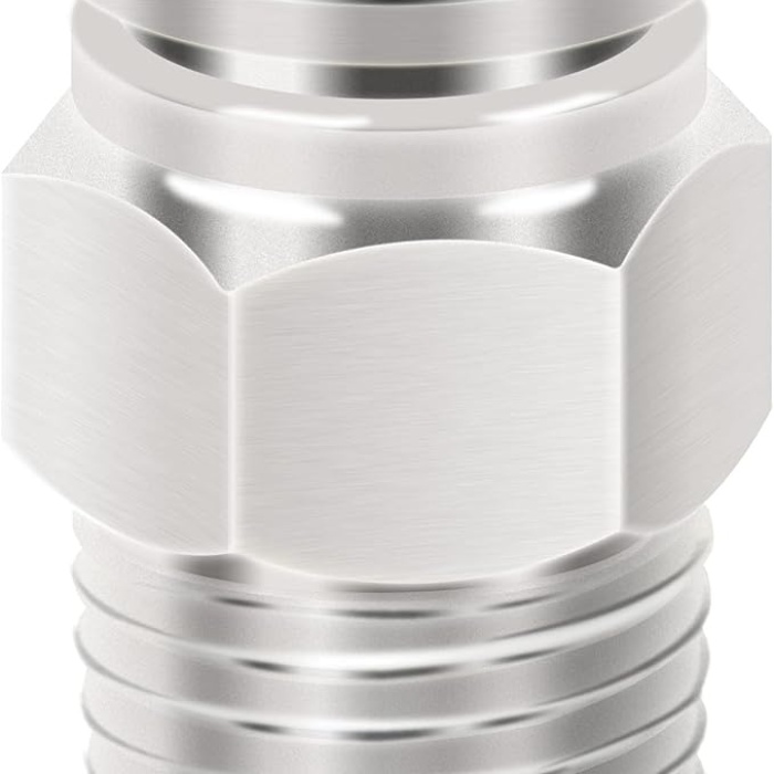 Metal Pnömatik Rekor Bağlantı Düz Fitting Otomatik