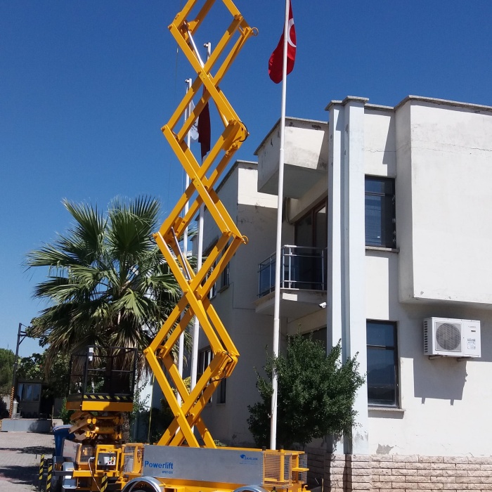 Çalışma Platformu Ekonomik Manlift Şantiye Tipi Kablolu Makaslı Platform