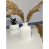 İskandinav Tasarım Dekoratif Vazo Pastel Tonları - Beyaz
