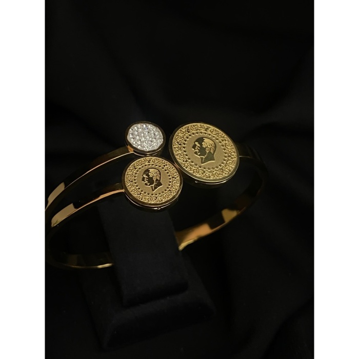 Gold Çift Atalı Kelepçe Çelik